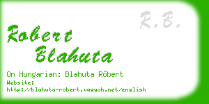 robert blahuta business card